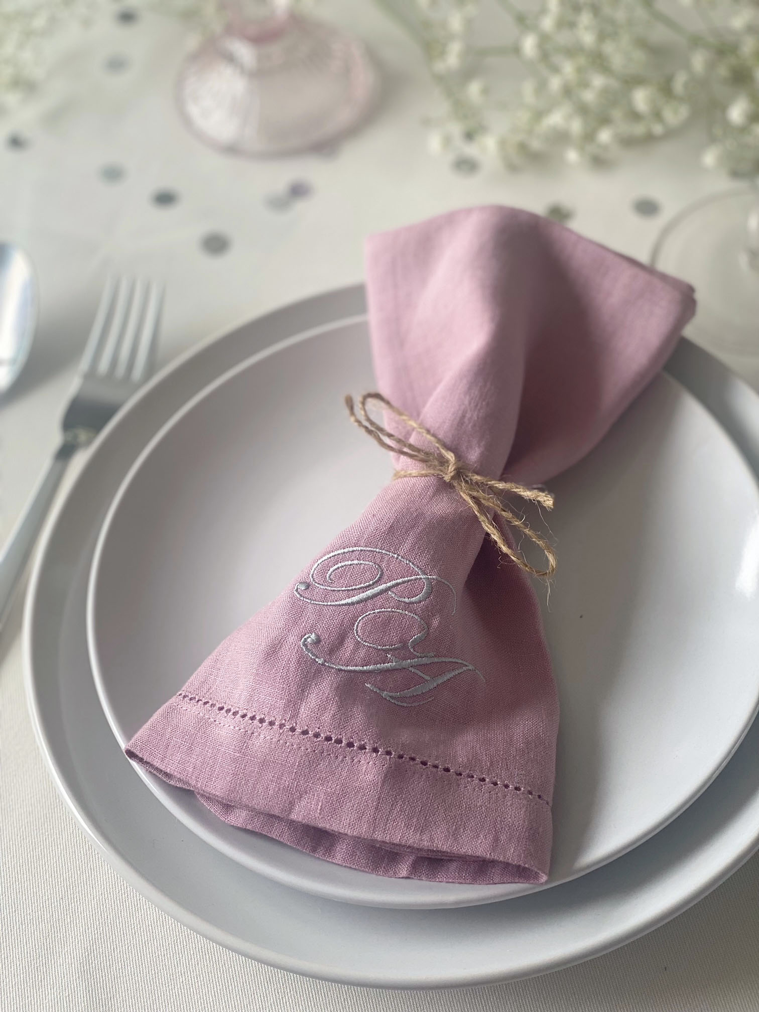 mauve napkin