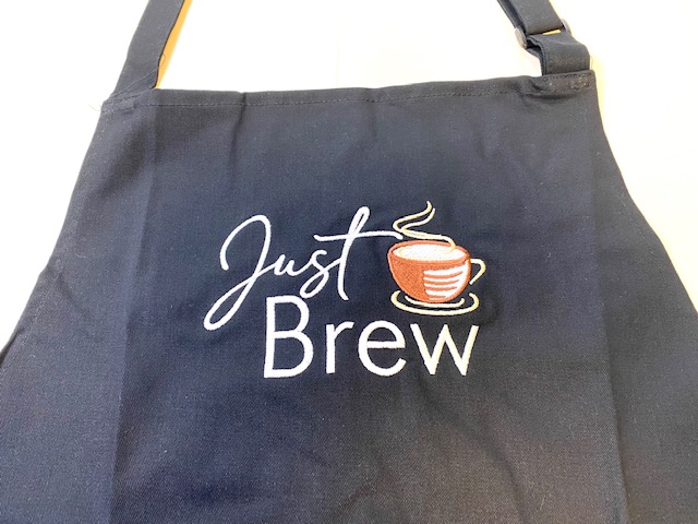 large logo on aprons