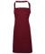 Burgundy Premier Bib Apron with Pocket Poly/Cotton (PR154)