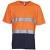 Orange & Navy Yoko Hi Vis Super Cool V Neck T-Shirt (YK018)
