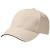 Stone/ French Navy Heavy Brushed Cotton Cap (BC065)