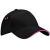 Black / Fuchsia Beechfield Ultimate 5 Panel Sandwich Peak Cap (BC15C)