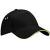 Black / Lime Green Beechfield Ultimate 5 Panel Sandwich Peak Cap (BC15C)