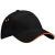 Black / Orange Beechfield Ultimate 5 Panel Sandwich Peak Cap (BC15C)