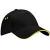 Black / Yellow Beechfield Ultimate 5 Panel Sandwich Peak Cap (BC15C)