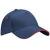 French Navy / Classic Red Beechfield Ultimate 5 Panel Sandwich Peak Cap (BC15C)