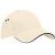 Putty / French Navy Beechfield Ultimate 5 Panel Sandwich Peak Cap (BC15C)