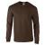 Dark Chocolate Gildan Ultra Cotton Long Sleeve T-Shirt (GD014)