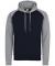 Oxford Navy/Heather Grey AWD Baseball Hoodie (JH009)