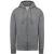 Grey Heather Kariban Organic Zipped Hoodie (KB484)
