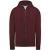 Wine Heather Kariban Organic Zipped Hoodie (KB484)