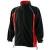 Black/ White/ Red Finden & Hales Piped Microfleece Jacket (LV550)