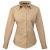 Khaki Premier Long Sleeve Women's Poplin Blouse (PR300)