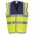 Navy & Yellow Yoko Hi-Vis 2 Band and Braces Waistcoat (YK001)