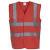 Red Social Distancing Hi Viz Vest