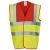 Red & Yellow Yoko Hi-Vis 2 Band and Braces Waistcoat (YK001)