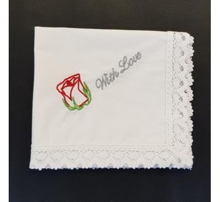 Cotton Handkerchief - With Love