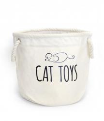 Printed Cat Toy Basket