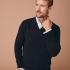 Henbury Cashmere touch acrylic v-neck jumper (HB760)